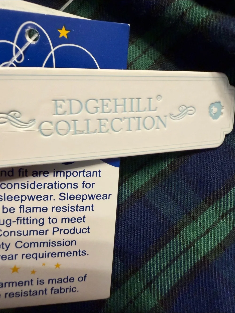 Edgehill Collection Plaid Green & Navy Kids Nightgown NWT Size 5